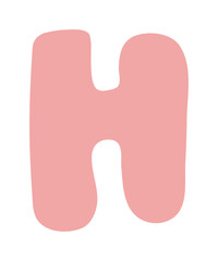 cute bunny alphabet letter h