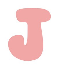 cute bunny alphabet letter j