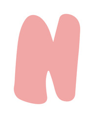 cute bunny alphabet letter n