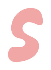 cute bunny alphabet letter s