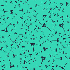 Black Mop icon isolated seamless pattern on green background. Cleaning service concept. Vector