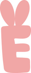 e bunny letter alphabet