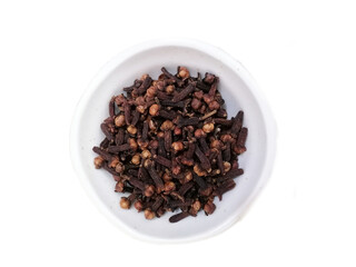 Clove herb on white background isolated