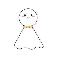 上を見てるかわいいてるてる坊主