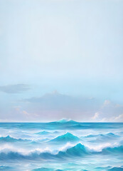 Discover the Beauty of the Calm Blue Ocean Horizon - A Highly Detailed Anime Style
