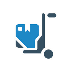 hand truck icon vector illustration