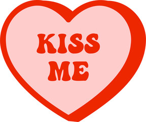 kiss me heart candy