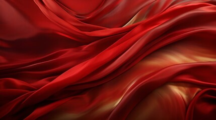 Luxury red satin smooth fabric background for celebration