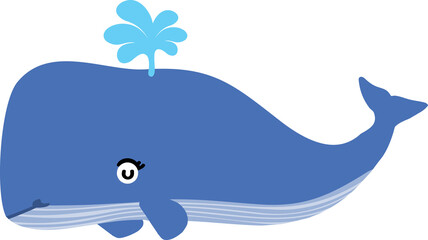 Obraz premium cute whale cartoon