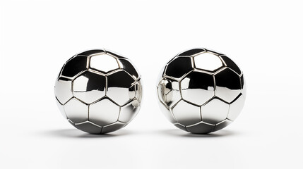 soccer balls isolated on white