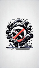 Generative AI Illustrations about smoking