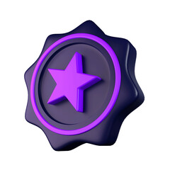 3D Star Medal Illustration