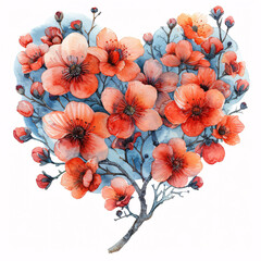 Flowers Heart Shape Enveloped in Love A Valentine's Embrace