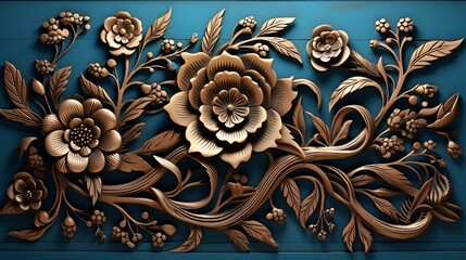 the art of carving flowers on wood
