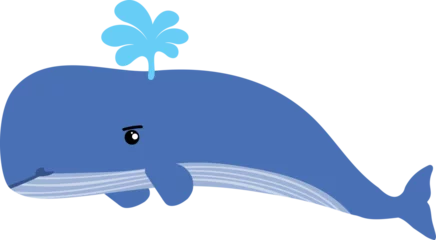 Cercles muraux Baleine cute whale cartoon. sea animal
