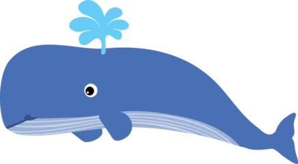 Crédence de cuisine en verre imprimé Baleine cute whale cartoon. sea animal