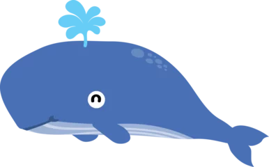 Poster Im Rahmen cute whale cartoon. sea animal © titima157