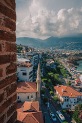 Naklejka na ściany i meble Alanya city, Turkey, view from red tower