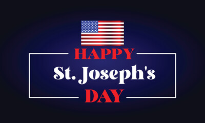 Happy St. Joseph's Day Unique Text illustration Design