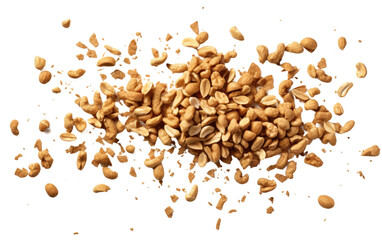 Irresistibly Crunchy Crushed Peanuts Delight Isolated on a Transparent Background PNG.