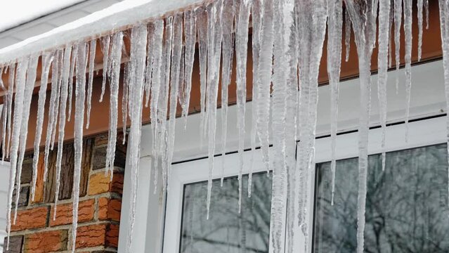 icicles on a roof