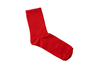Red socks on a white background