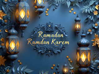 ramadan kareem background vector graphics  illustration
