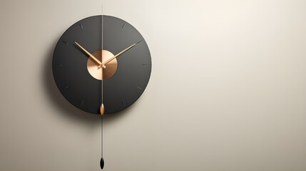 black wall clock
