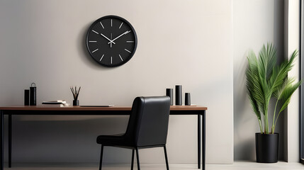 clock on the office wall