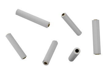 Set of white wrinkled fabric . Fabric 3d render mockup.