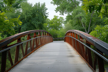 Fototapeta na wymiar wooden bridge in the park
