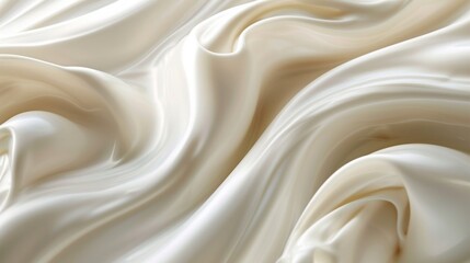 Creamy waves of milk curl and intertwine, forming mesmerizing shapes