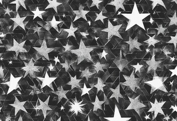Black hatching grunge graphite pencil star drawing texture isolated on white