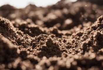Dirt soil isolated on white background
