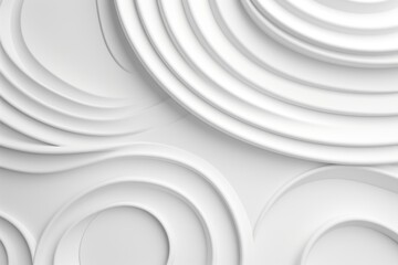 minimal white background with 3d circular pattern design