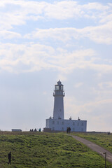 Fototapeta na wymiar Flamborough Lighthouse: A Beacon of Light in Yorkshire’s Coastal Beauty