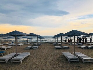 sunset on the beach