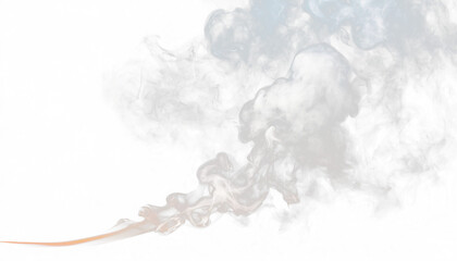 white smoke isolated on transparent background