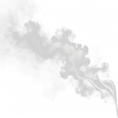 Isolated white smoke effect