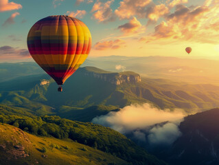 travel, balloon, flight, nature, landscape