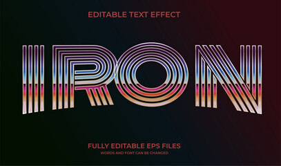 iron rusty retro 3d editable text effect