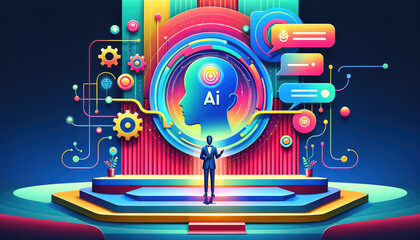 Colorful Discourse: A Speaker's Engaging Encounter with AI