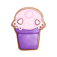 Easter rabbit cookie clip art, rabbit cartoon images, Easter cartoon images, cute cookie dessert images.