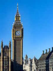 Fototapeta na wymiar Big Ben Clock Tower in central London in the United Kingdom.