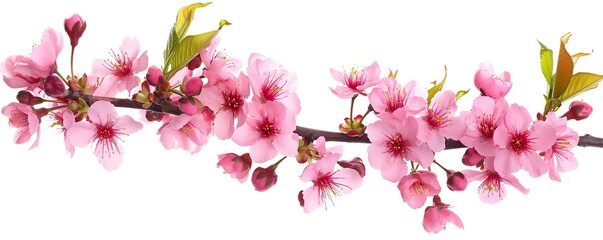 Fototapeta na wymiar pink flowers isolated on white