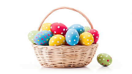 easter eggs in basket
