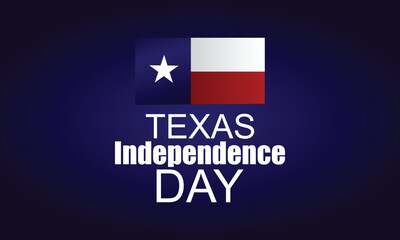 Texas Independence Day Unique Text illustration Design