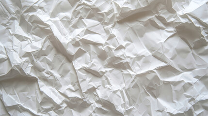 Crumpled White Paper Texture, Map.