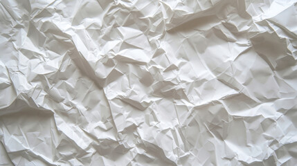 Obraz premium Crumpled White Paper Texture, Map.