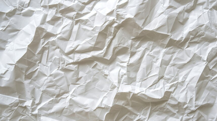 Crumpled White Paper Texture, Map.